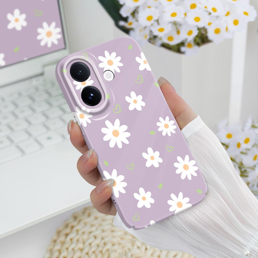 Tender Daisy Phone Case For VIVO V60 V50 V40 Lite V27 V25 V23 V23E V20 Pro 4G 5G Film Hard Cover