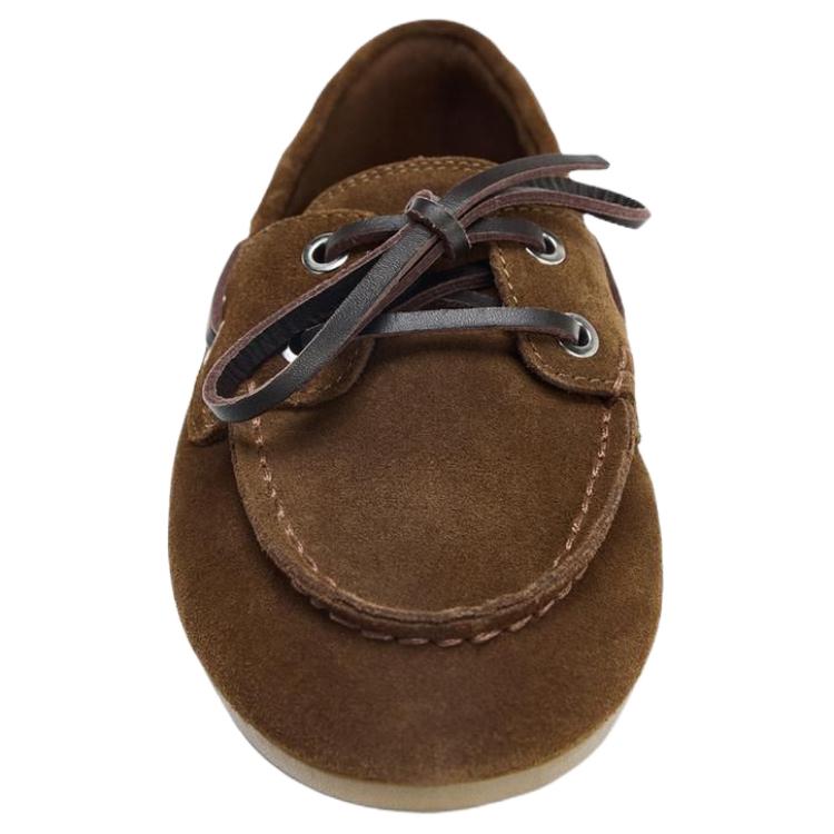 Zara Fashion Trend Sailing Shoes Women Shoes Brown 2512610700