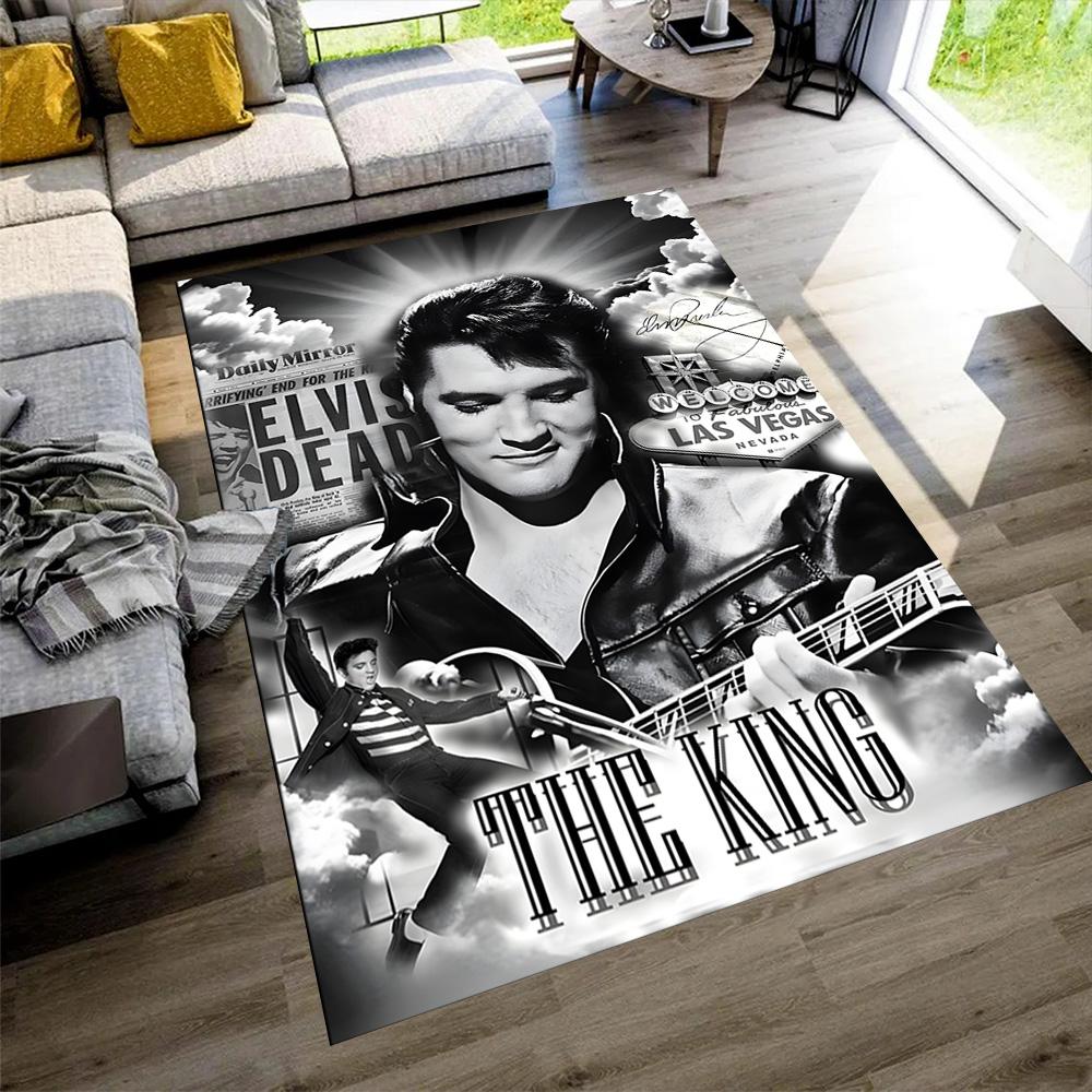 Elvis Presley Floor Rug Office Rug Design for Outdoor Dining Room Living Rooms Entryway Antislip Carpet Decorate Offices Wedding Party Gift