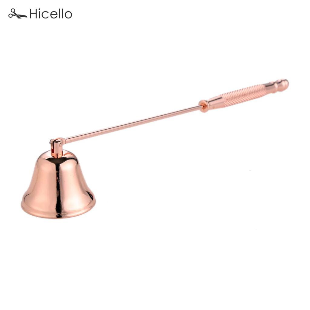 Candle Snuffer Stainless Steel Smokeless Candles Wick Bell snuffer Put Off flame Tool Cutter Black Gold Rose Silver Decoration