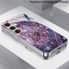 Diamond Butterfly Pattern 2D Phone Case for Samsung S26 S25 S24 S23 S22 S21 S20 A56 A36 A16 Electroplated Glass Protective Cover
