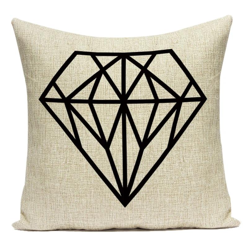Simple Black White Cushion Animal Letters Coffee Home Polyester Pillowcase Car Sofa Home Decorative Throw Pillow Covers