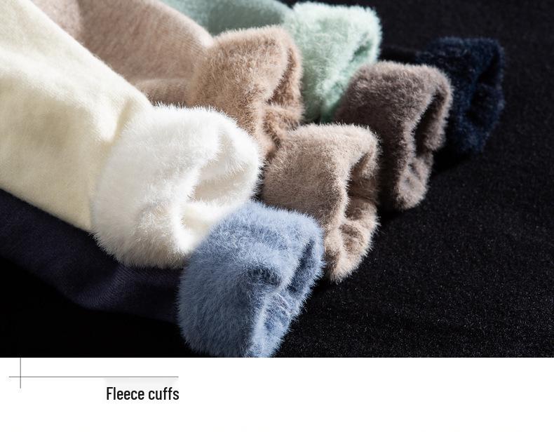 Men's Fleece-Lined Half-Neck Sweater - Warm, Skin-Friendly, Multi-Color Knitwear, Perfect Base Layer