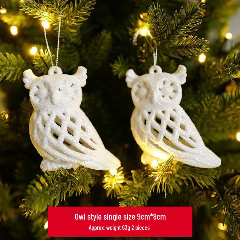 Angel Wing High Heel Christmas Ornaments with Snowflakes and Feathers, White Resin