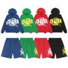 SynaWord Hanorac Larg American cu Glugă Pantaloni de Trening Syna Brand Trendy pentru Bărbați și Femei Hip Hop Street Costum Casual pentru Cuplu