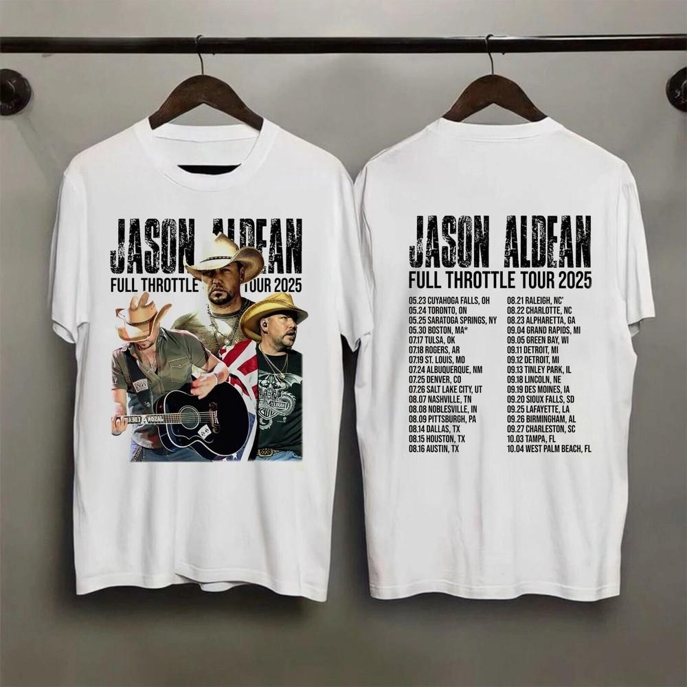 Jason Aldean Full Throttle Tour 2025 , Country Music Concert Tee, Fans Gi Unisex T-Shirt