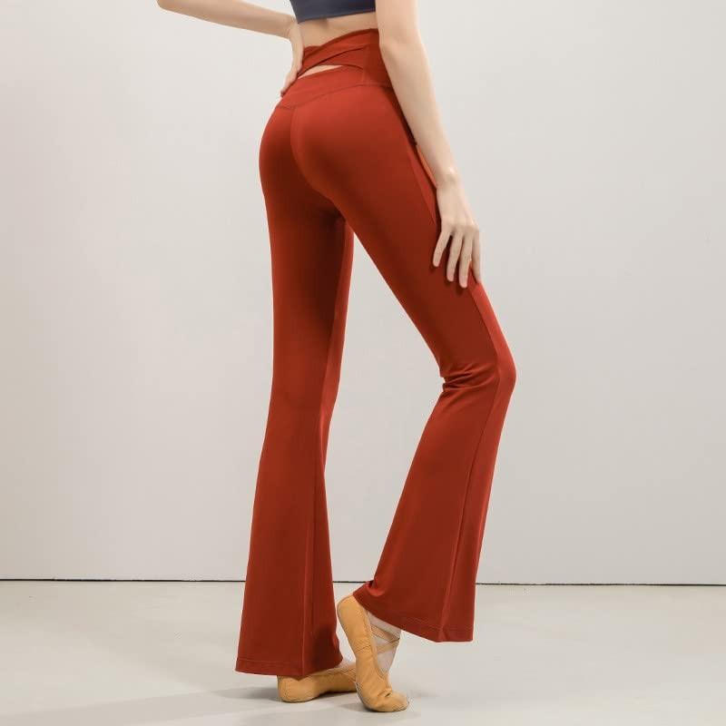 

Брюки для йоги для женщин с высокой талией, повседневные однотонные брюки для фитнеса с микро-динамиком, подтягивающие бедра S