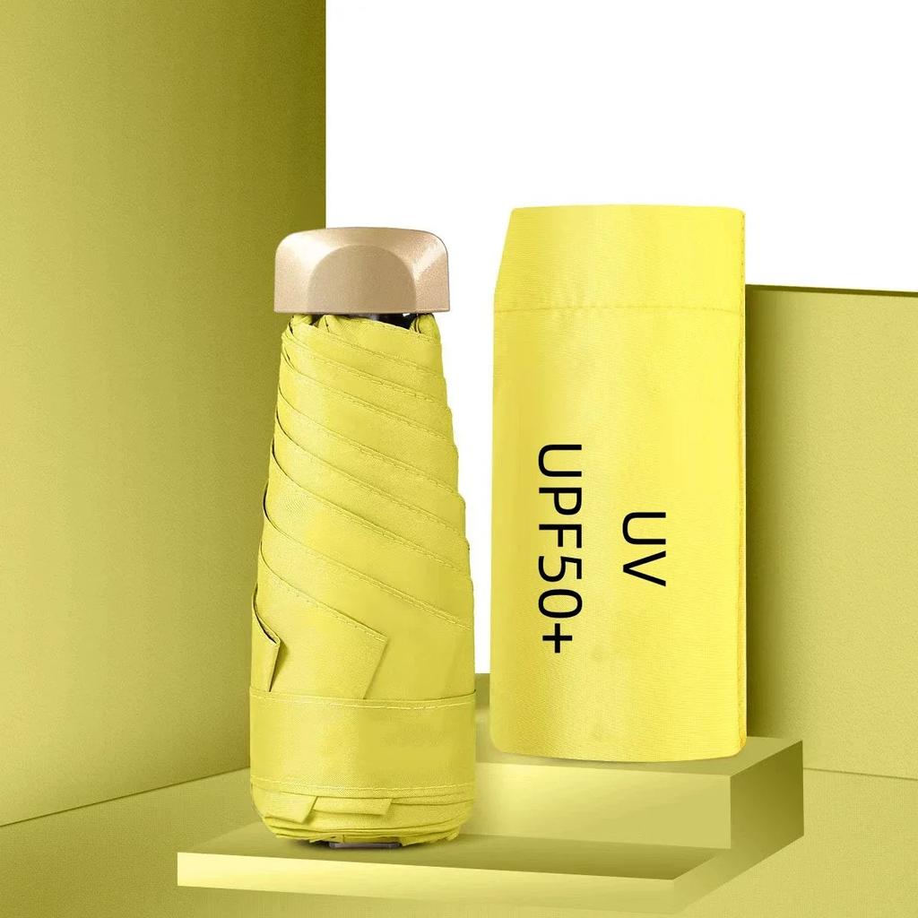 New Umbrella  Mini Portable UV Protection Folding Sun Rain Shield Compact Capsule UPF50+Travel Umbrella