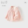 David Bella Children's Shirt Spring Dress Girls' Long-sleeved Cotton Pink Shirt