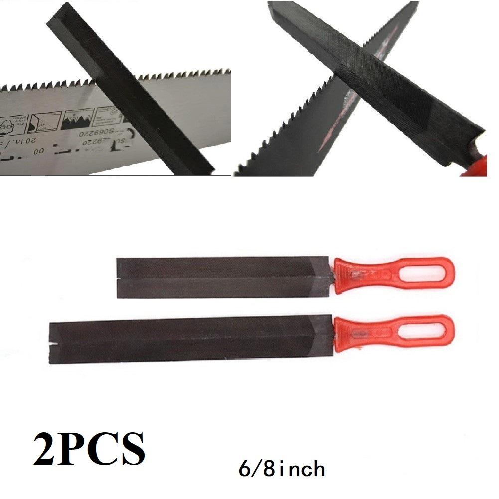 Grinding Rasp Files 2x For Sharpening Hand Saw Replacement Saw Spare Parts Straightening 150mm 200mm Accessories