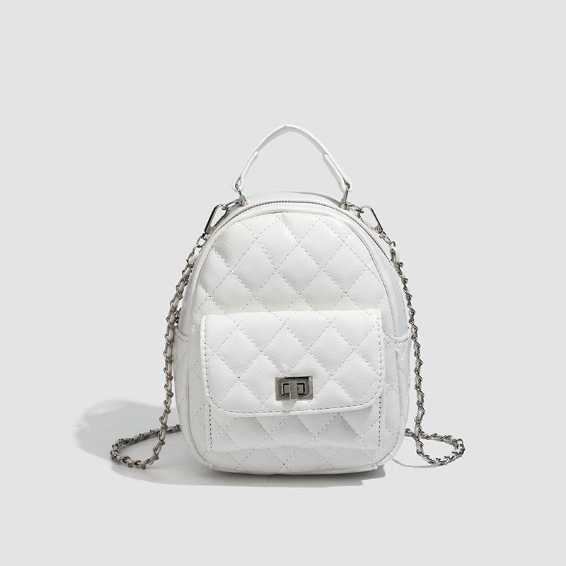 

Premium sense niche rhombus soft leather backpack bag women 2025 new fashion versatile small backpack shoulder travel bag Small