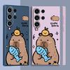 Cartoon Cute Capybara Phone Cover Case for Samsung Galaxy S26 S25 Edge S21 Plus S24 Ultra S22 S20 FE Note 20 10 Ultra S23