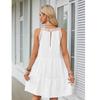 Plus-size Summer Solid Color Floral Dress Summer Sleeveless Slim Shirt Big Hem Loose Beach Party Elegant Dresses Nighty S-2XL