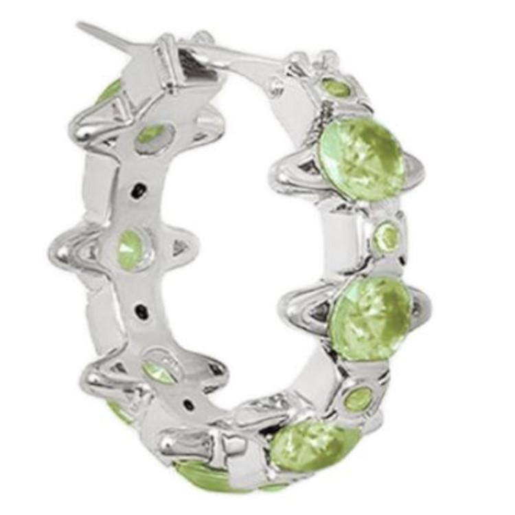 Vivienne Westwood Exquisite Sphere Design Brass Earrings Women earrings Silver Lime-Green 6203007T-02P724
