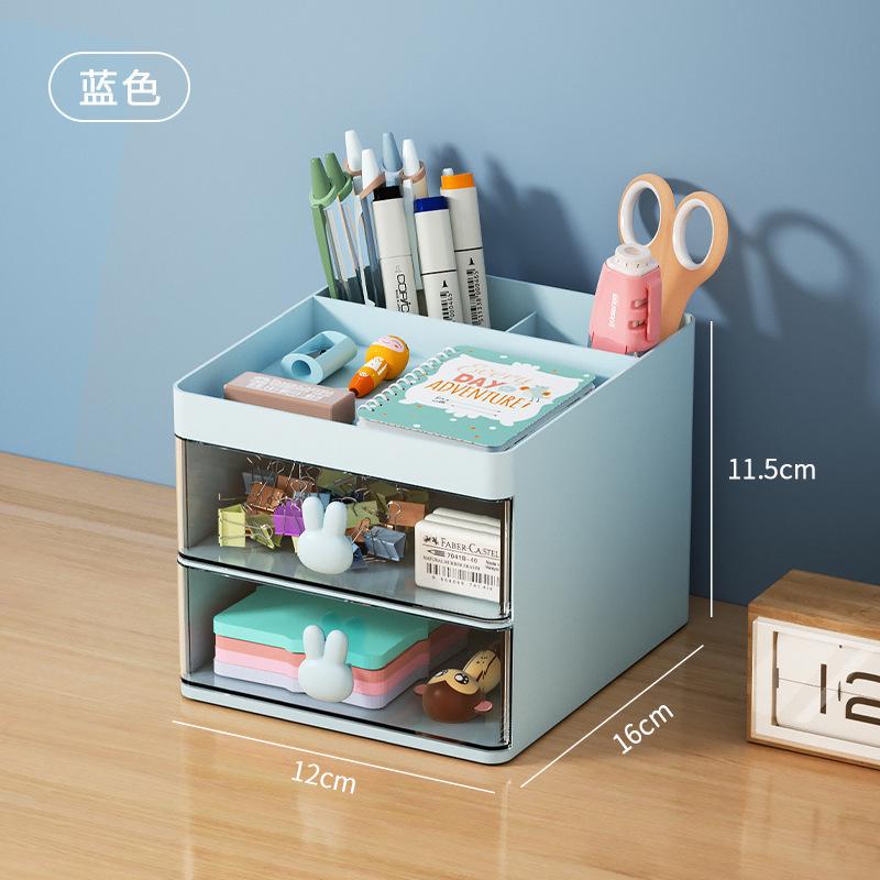 Drawer Desktop Organizer Pen Holder Stationery Storage Box Desk Caddy for Student Dorm, Bead Craft Small Sundries Storage Rack