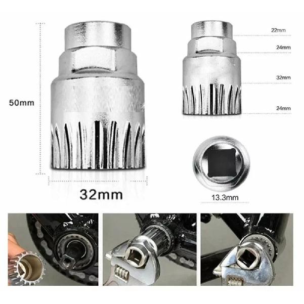 9PCS Bike Repair Tool Kit Crank Chain Cutter Extractor Freewheel Puller Crank Puller Spoke Wrench Complete Bike Maintenance Kits