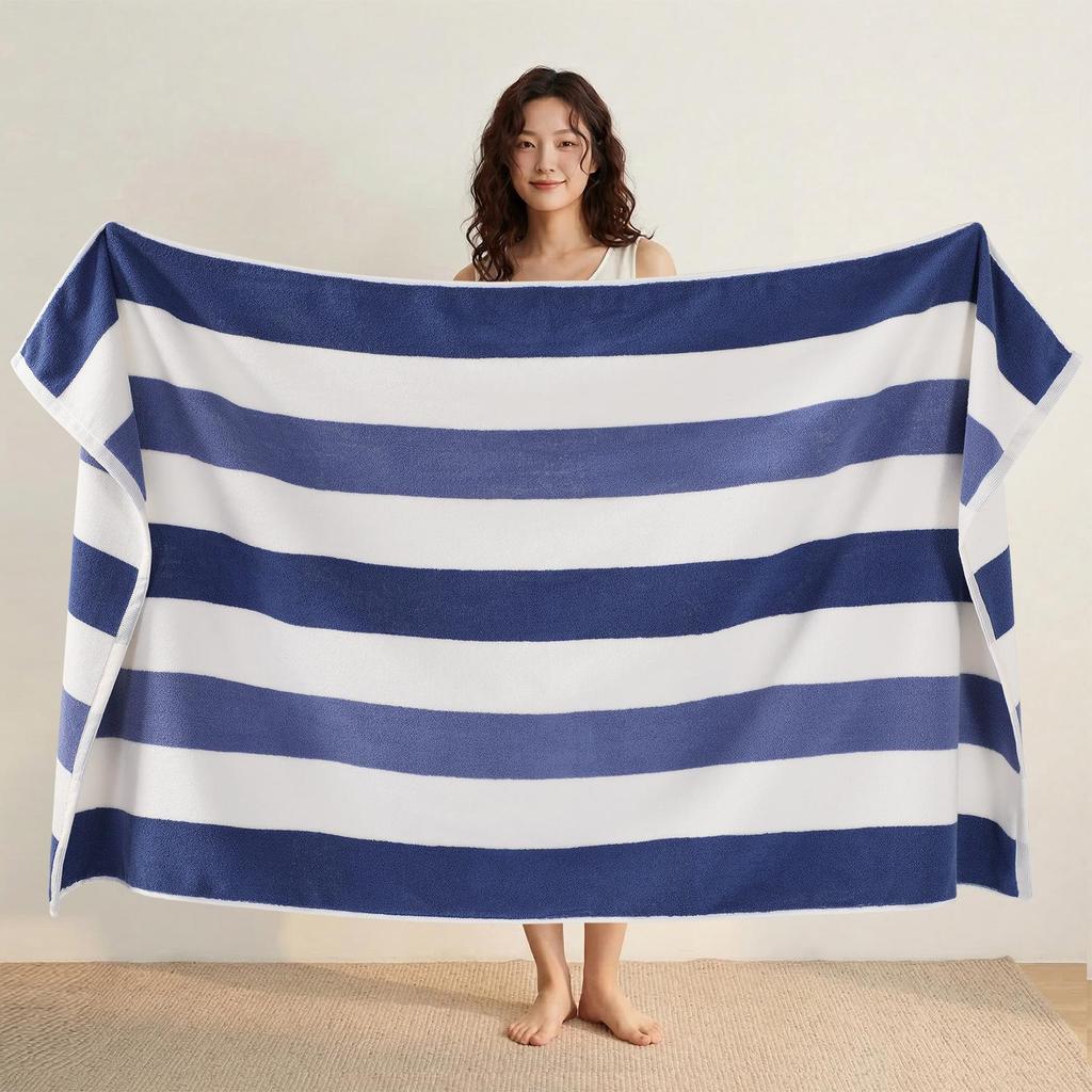 100% Cotton Thickened Quick-Dry Bath & Beach Towel - Enlarged & Premium Quality for Men