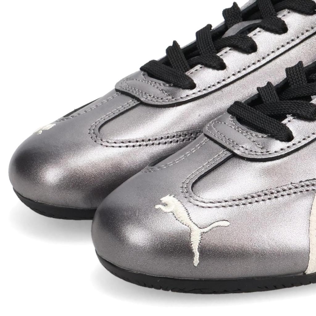PUMA Speedcat Metallic Sneakers Sleek Low-Profile Driving Shoes Black 22.5cm 403689