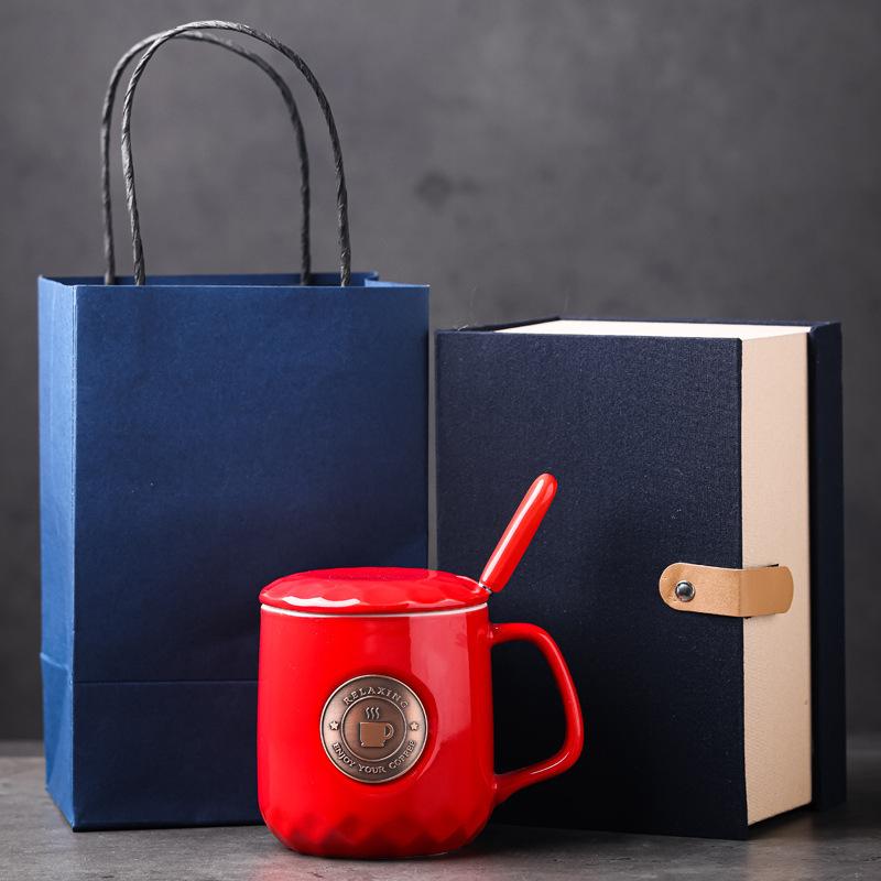 Original Get Bronze Cup Ceramic Cup Coffee Cup Gift Box Set Cup Water Cup Engraving