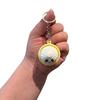 Keychain Steamed Bun Pendant Stress Relief Toy Portable Key Chain with Crisp Clicks