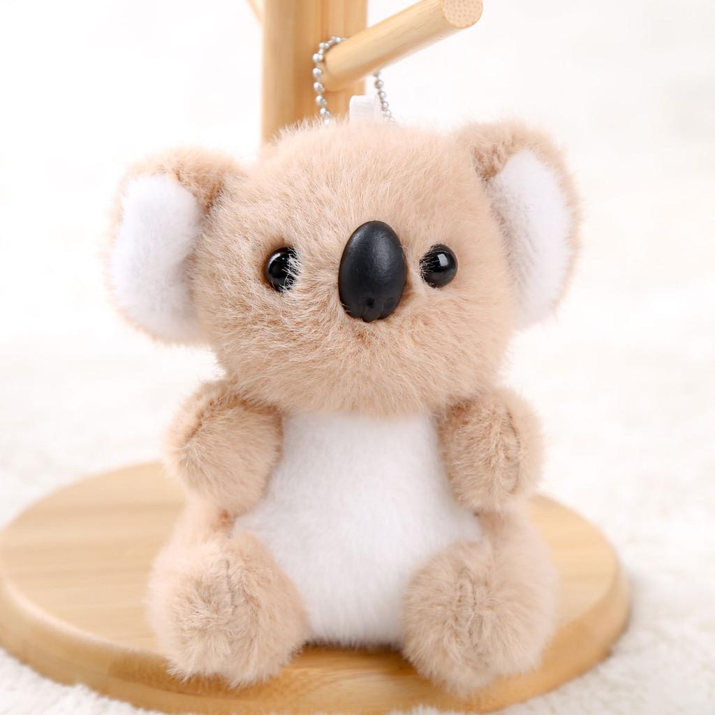 Animal Sitting Koala Plush Keychain Kids Girls Soft Cotton Filling Bag Accessory
