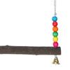 Chicken Swing Toy Suspensible Wooden Chicken Perch Pet Swing Toy with   Flat Bar
