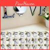 Decorative 4 Letters Love Home Furniture Mirror Tiles Wall Sticker For Modern Spaces