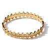 Yhpup New Unique Cubic Zirconia Geometric 18k Gold Color Stainless Steel Bracelet Bangle Waterproof Statement Jewelry Women Gift