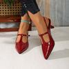 Fashion Pointed Toe Women Sandals High Heels Shoes Slippers Sexy Slingback 2025 Trend Dress Leather Shoes Summer Elegant Sandalias Mujer