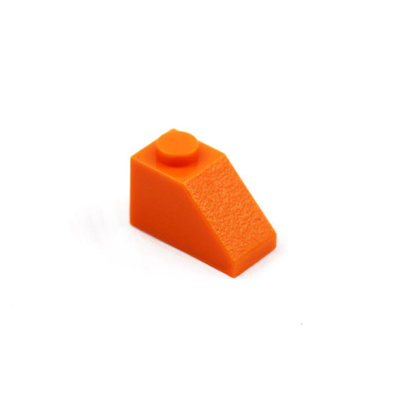 50pcs Roof Tile 1X2 Blocks With Slope 45 MOC Enlighten Building Bricks Sets Accessories Boys Toys Compatible Classic Parts 3040