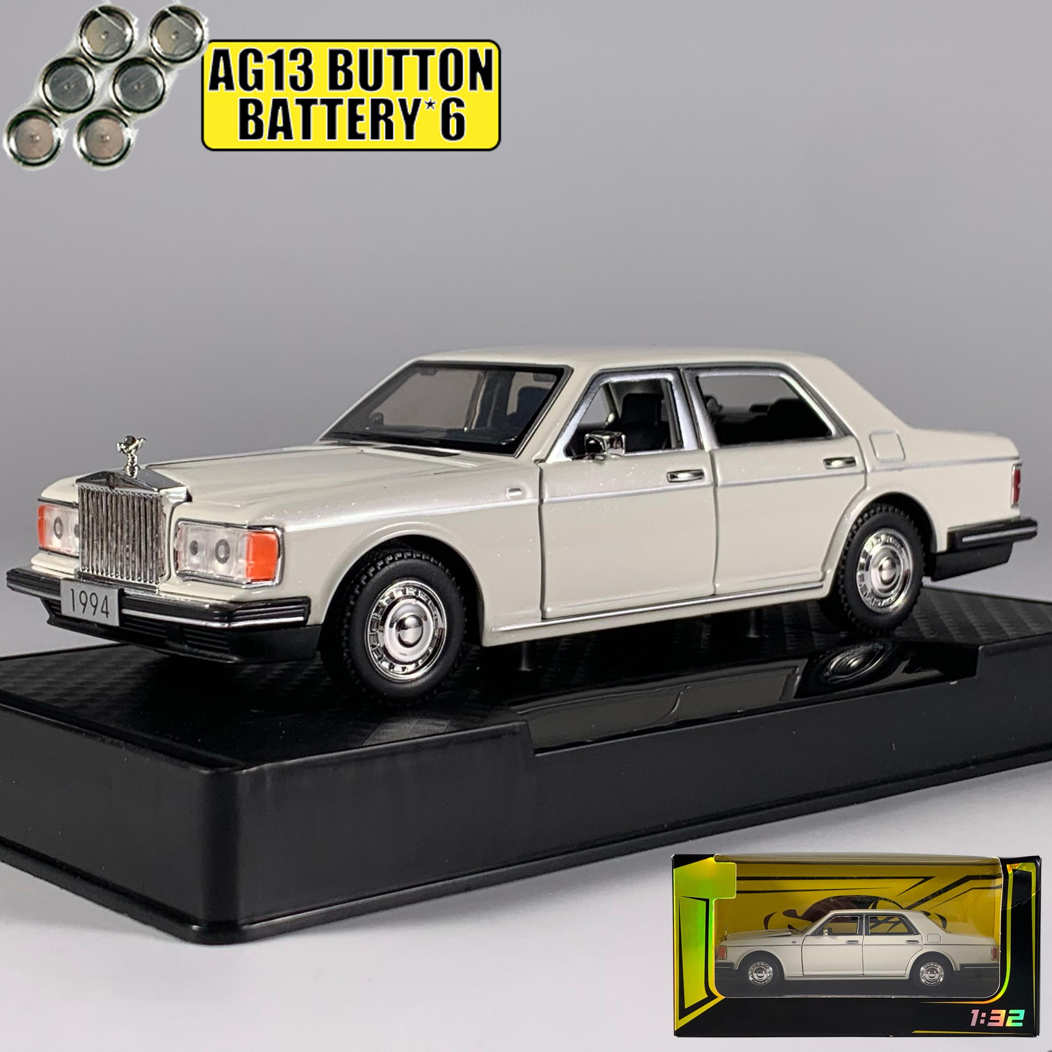 1:32 1994 Rolls Royce Silver Spur Limousine Legering Metaal Diecast Modelauto Geluid En Licht Pull Back Collectie Hobby Decoraties