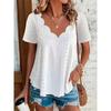 Camiseta Jacquard de Manga Corta para Mujer Primavera Verano, Top Casual Cómodo y Transpirable para Dama