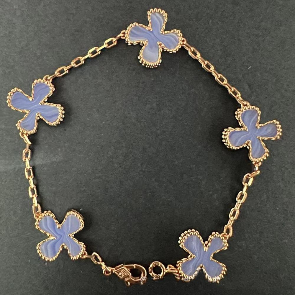 High Version Four-leaf Clover Bracelet Female Mother-of-pearl Agate Five-flower Ladies Bracelet