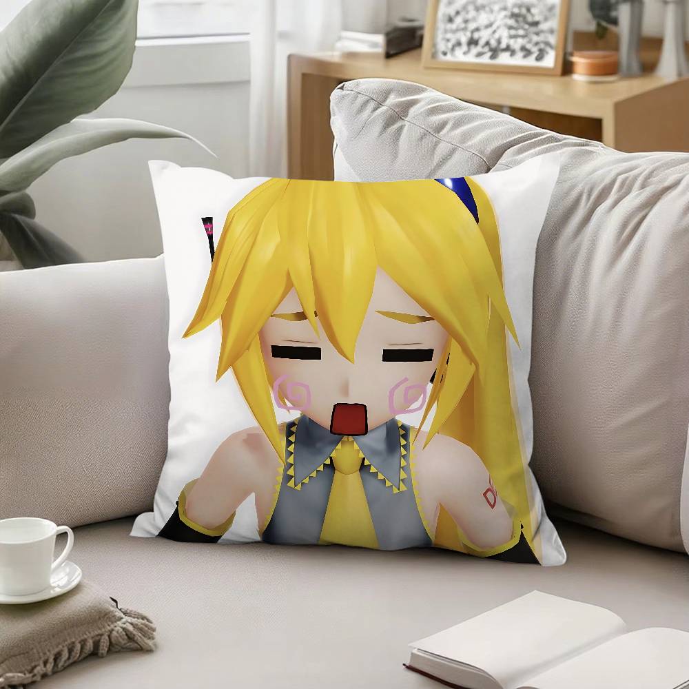 Cute Singer A-Akita Neru Pillow Case Cushion Cover Soft Cute Throw Pillow Case For Car Sofa Pillowcase Polyester With Zipper