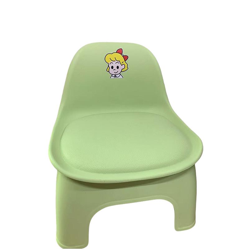 Children's Non-Slip Detachable Low Backrest Stool for Indoor/Outdoor Use