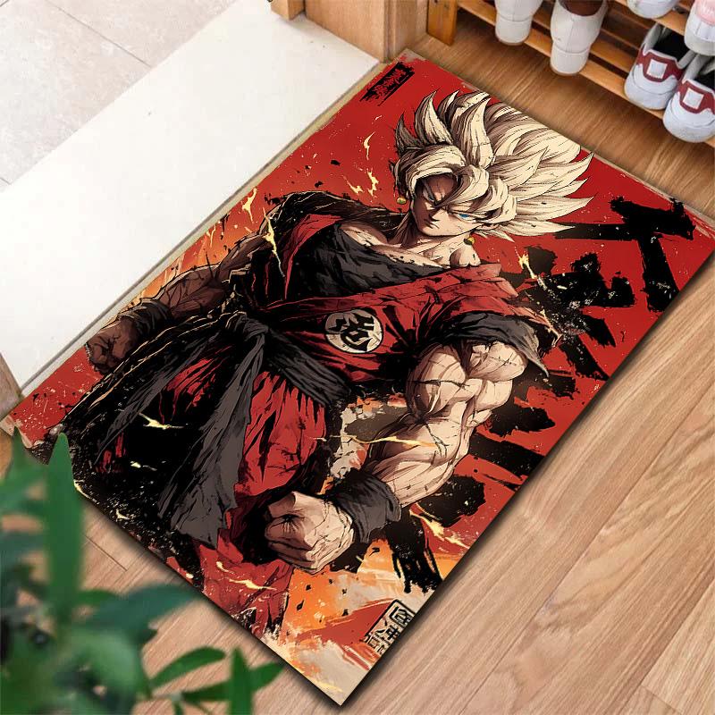 Tappeto Dragon Ball Z per Soggiorno Camera da Letto Casa Decorazione Divano, Tappetino Antiscivolo per Giochi Bambini