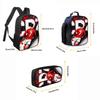 3-Piece CR7 Soccer Star Pattern Backpack Set – Large-Capacity Casual Backpack with Matching Clutch & Tote Bag, Perfect for Daily