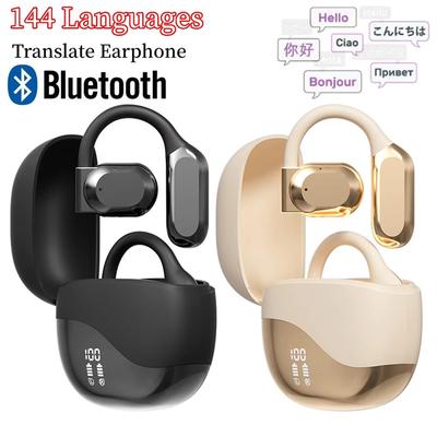 Słuchawki AI Tłumaczące Bluetooth Tłumacze w czasie rzeczywistym Słuchawki Dwukierunkowy natychmiastowy głosowy Tłumacz Haczyk na ucho do podróży służbowych