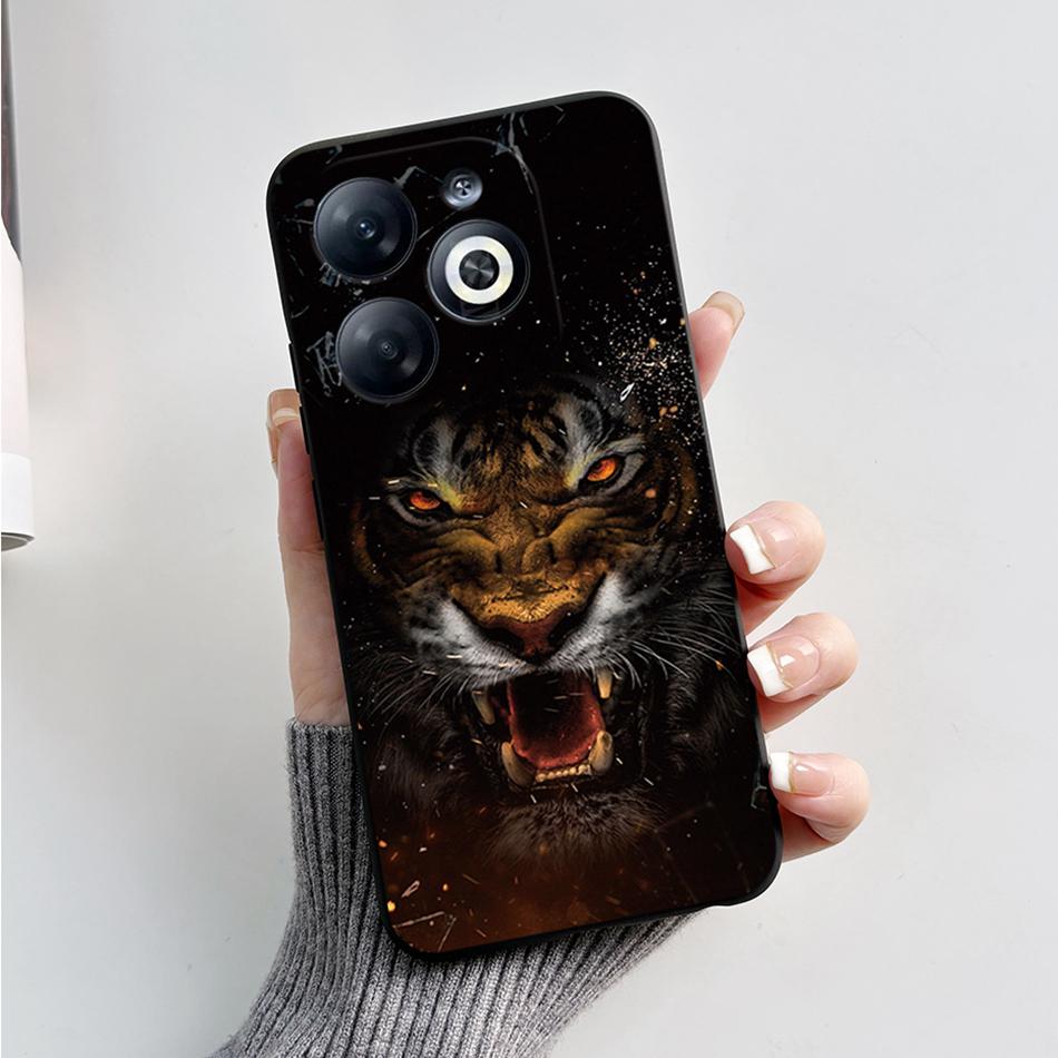 Case For Infinix Smart 8 Back Cover Black Silicon Soft TPU Marble Cover For Infinix Smart 8 X6525 Funda Smart8 Phone Cases Coque