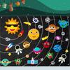 Starry Sky Payment Montessori Felt Puzzle Dinosaur World Felt Board Stories Set   Children Toys