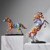 Creative Resin Graffiti Art Horse Sculpture Decoration Paint Colorful Animal Statue Home Living Room Ornament Office Desk Crafts