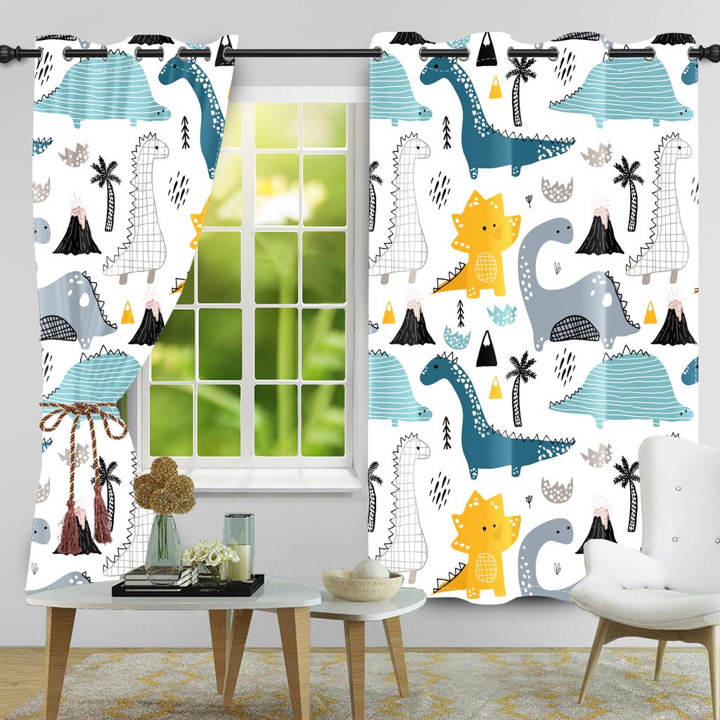Kids Bedroom Cartoon Pattern Curtains Multiple Designs Children'S Room Curtains For Bedroom Fun 2Pcs 100% Blackout Window Drapes
