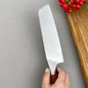 Meat Cleaver Stainless Steel Slicing Knife Laser Damascus Pattern Meat Chopping Butcher Knife Wood Handle Kitchen Chef Knife