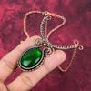 Green Fire Labradorite Gemstone Necklace Copper Wire Wrapped Necklace Adjustable Chain Necklace Handmade Copper Wire Jewelry Gifts For Wife