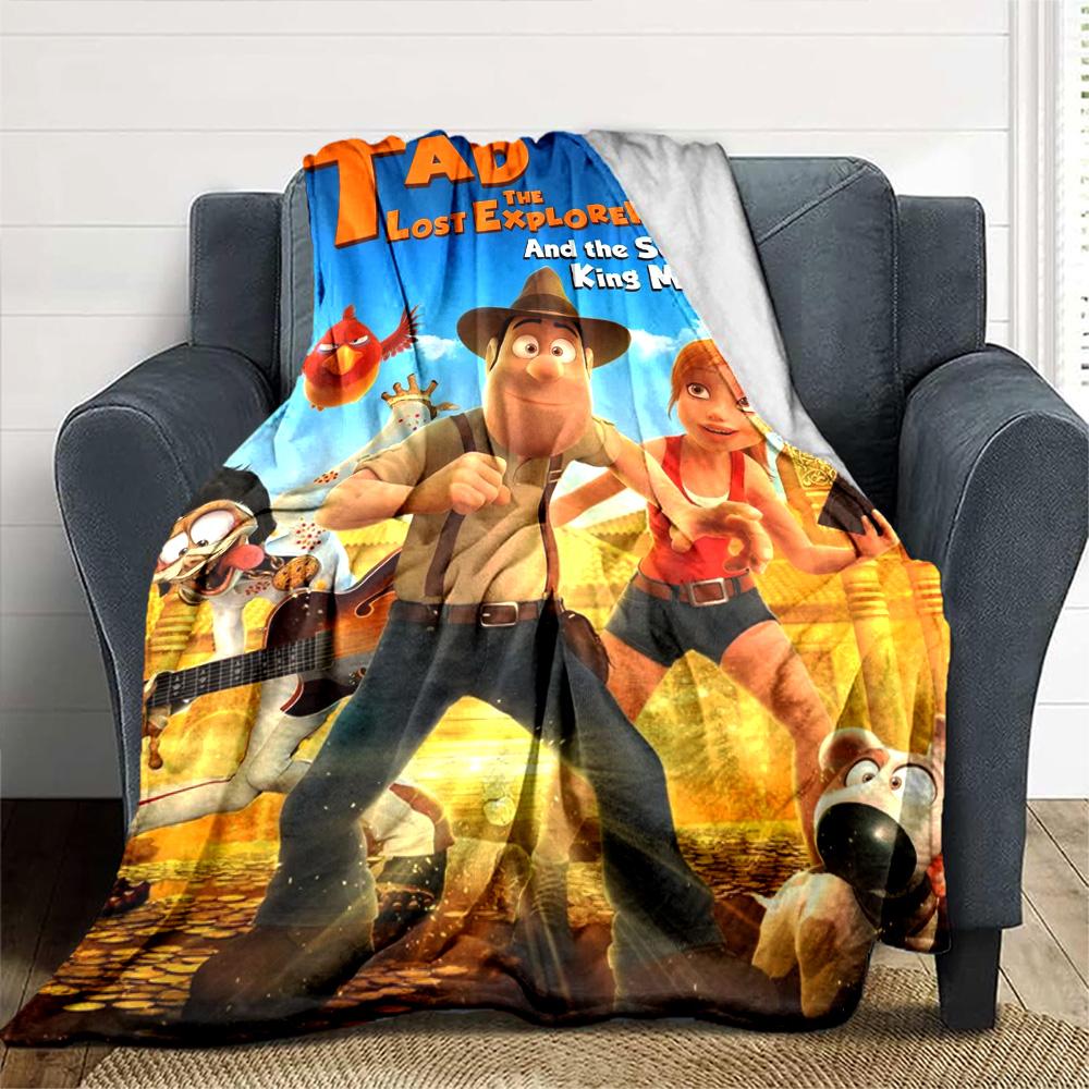 Tad, the Lost Explorer Print Flannel Blanket High Quality Warm Comfortable Cover for All Seasons Perfect for Gifts Home Decor