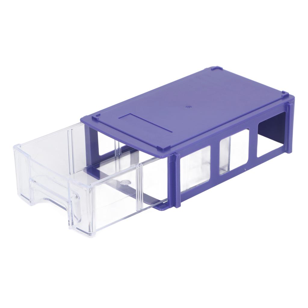 Stackable Storage Drawer Plastic Mini Organizer for Small Parts Screw Craft Blue Shell 140 X 90 X 40mm
