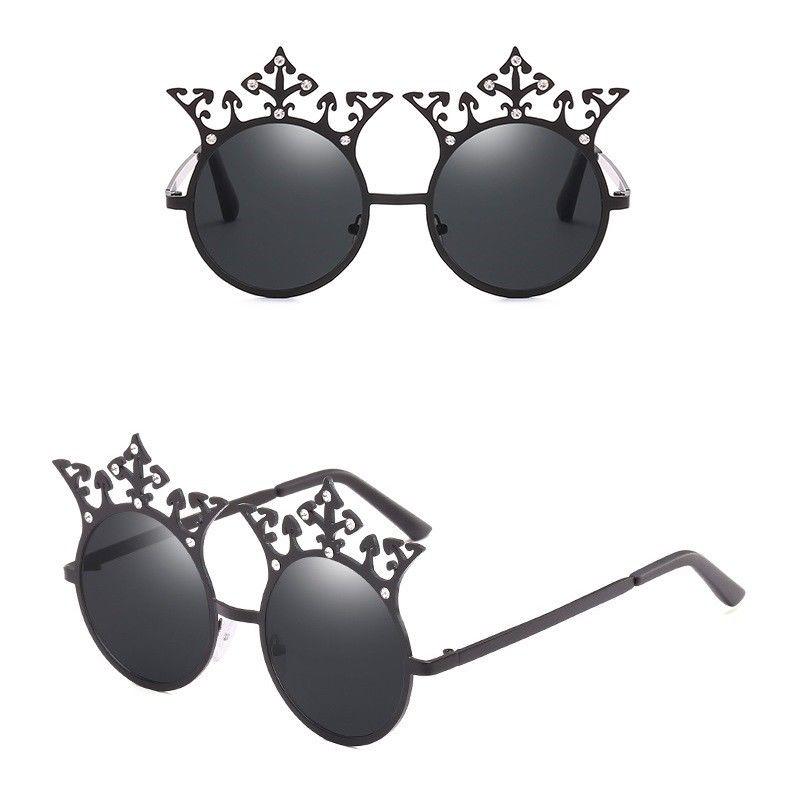

Retro Round Vintage Sunglasses Mirror Lens Uv400 Shadow Oversized Designer Women Black