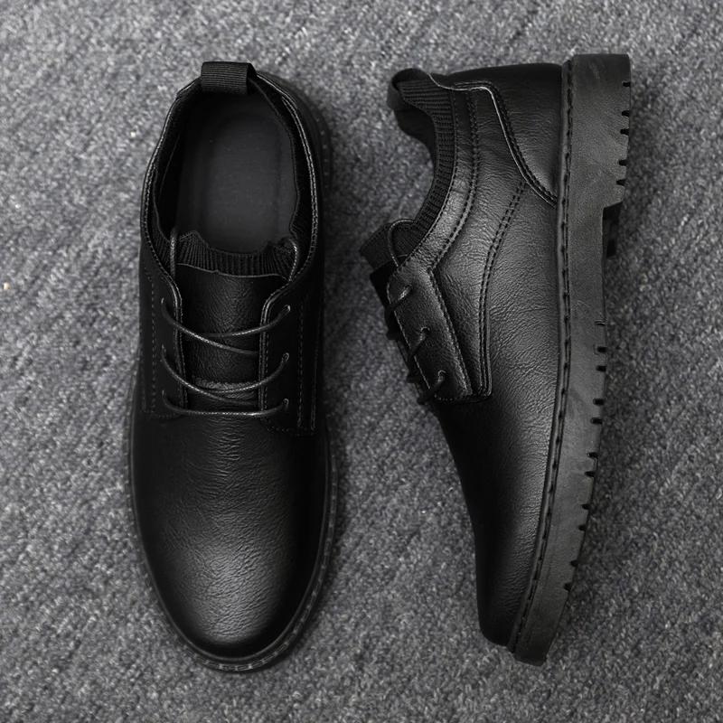 Brand Handmade Breathable Men's Oxford Shoes Top Quality Dress Shoes Men Flats Sneakers Men Leather Work Shoe Botas Para Hombre