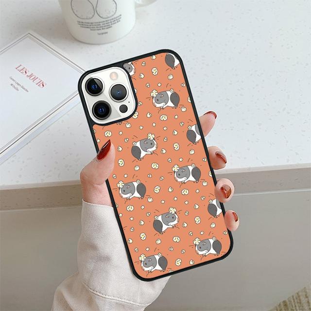 

Funny Cute Animal Guinea Pig Phone Case For iPhone 17 Air 14 15 16 13 12 Cover For Apple Pro Max Plus Coque iPhone 17pro max