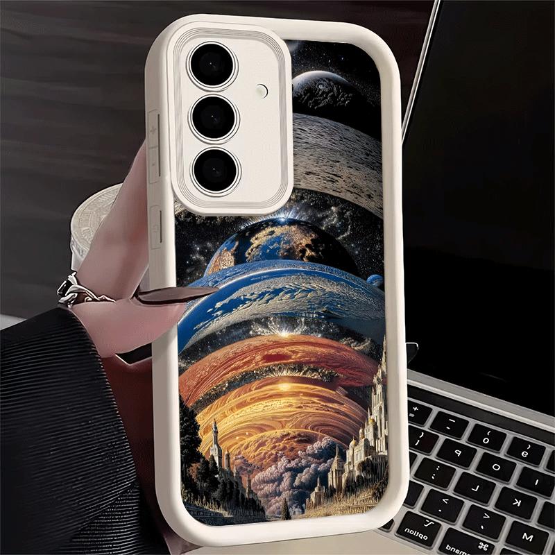 Phone Case for Samsung Galaxy S26 S25 Ultra S24 FE Earth Stars Space Universe Shell S23 Plus S22 + S21 S20 5G Soft Silicone Fund